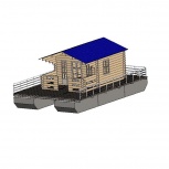 Модульный дом или баня на понтоне, понтонной платформе., Красноярск